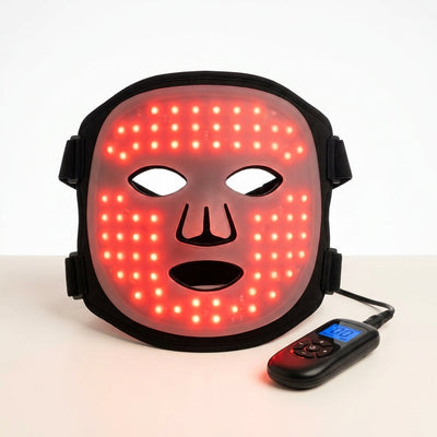 Red Light Therapy Face Mask Designed for Radiant Skin, 8 Light Modes, Adjustable Intensity, Portable Control