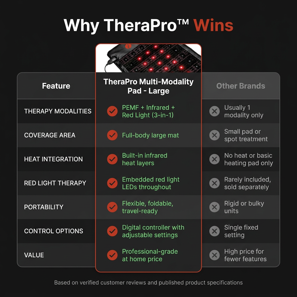 TheraPro™ Multi-Modality Pad - Large — Comparison