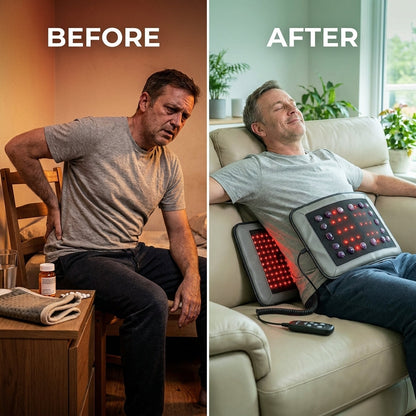 TheraPro™ PEMF, Infrared & Red Light Therapy Recovery Pad – Regular — Before & After