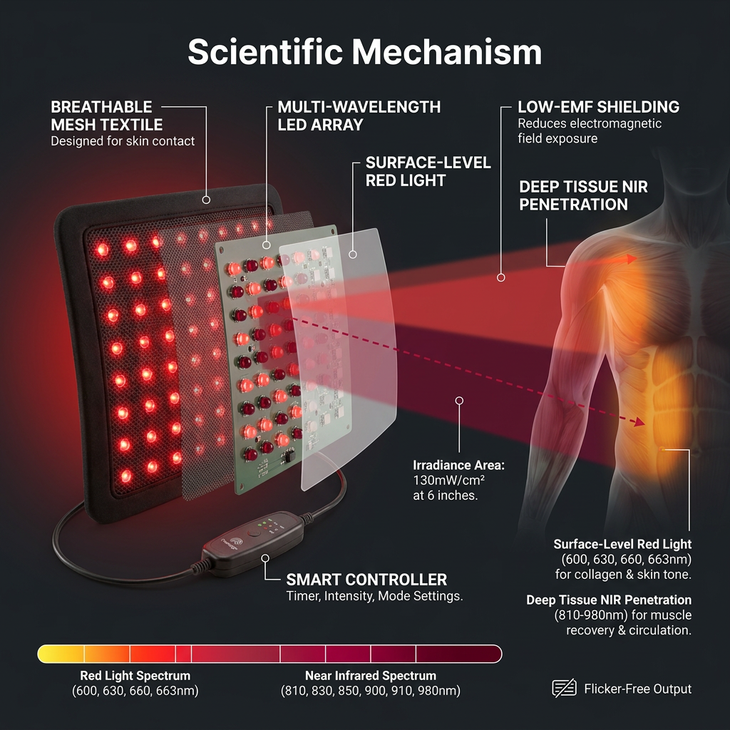 Therasage Tri-Lite™ Red Light Therapy Panel — How It Works