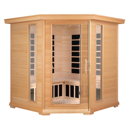 Blisspod Vienna 4–5 Person Corner Far Infrared Sauna | 12 Heaters | Ultra Low EMF