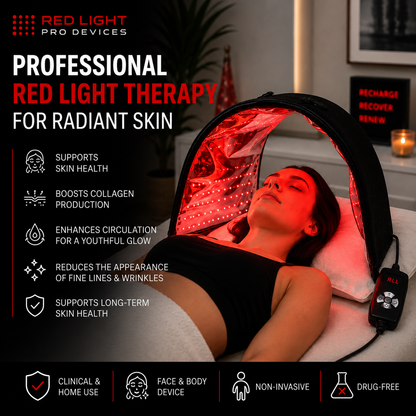 VersaDome Pro 2-in-1 Red Light Therapy Device | Face & Body | 1,998 LEDs