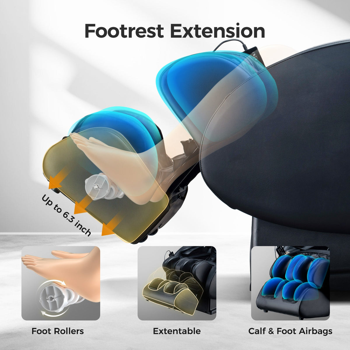 BOSSCARE 3D Zero Gravity Massage Chair with Voice Control, App & Heat