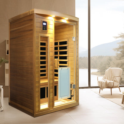 Low EMF 2-Person Red Cedar Far Infrared Sauna