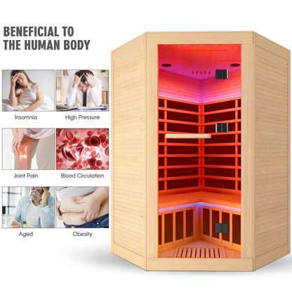 Canadian Hemlock Pentagonal 2-Person Sauna