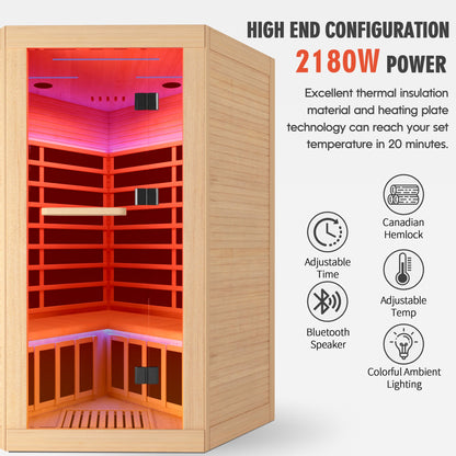 Canadian Hemlock Pentagonal 2-Person Sauna