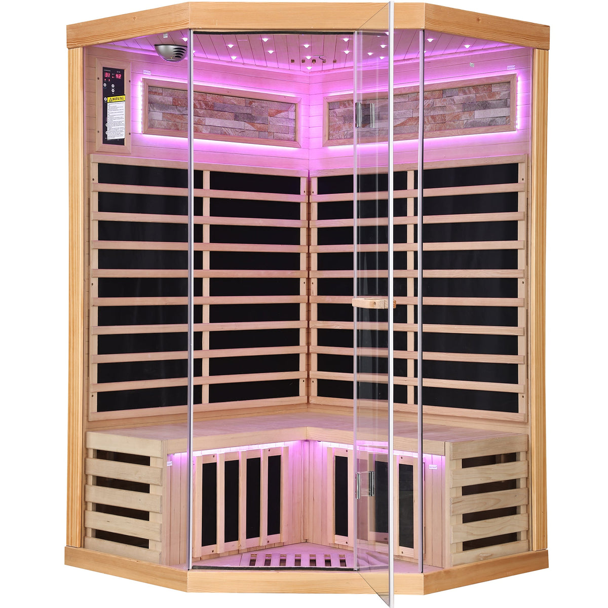 2-Person Canadian Hemlock Sauna with 7 Carbon Heating Plates