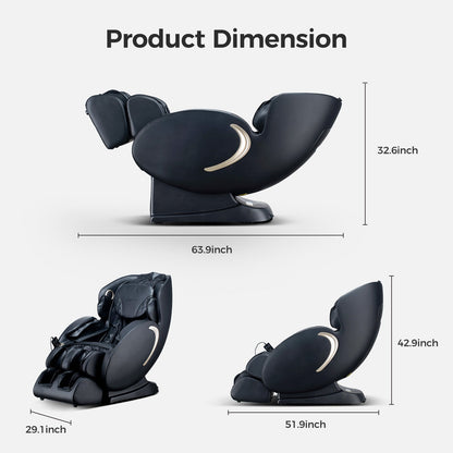 BOSSCARE 3D Zero Gravity Massage Chair with Voice Control, App & Heat