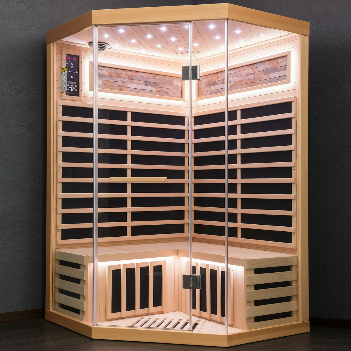 2-Person Canadian Hemlock Sauna with 7 Carbon Heating Plates