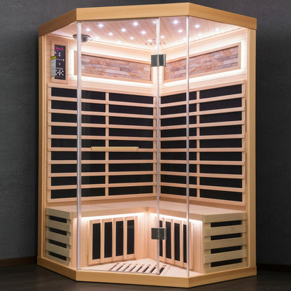 2-Person Canadian Hemlock Sauna with 7 Carbon Heating Plates