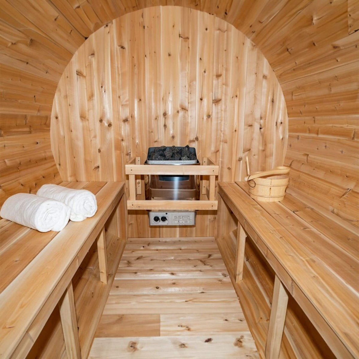 Dundalk Leisurecraft 4-Person Canadian Timber Serenity Barrel Sauna