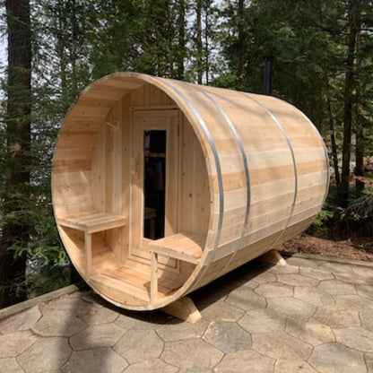 Dundalk Leisurecraft 4-Person Canadian Timber Serenity Barrel Sauna