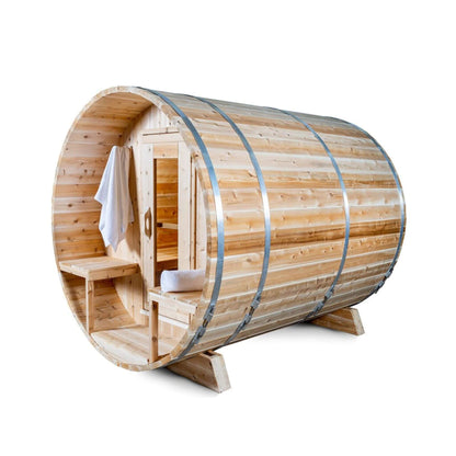 Dundalk Leisurecraft 4-Person Canadian Timber Serenity Barrel Sauna