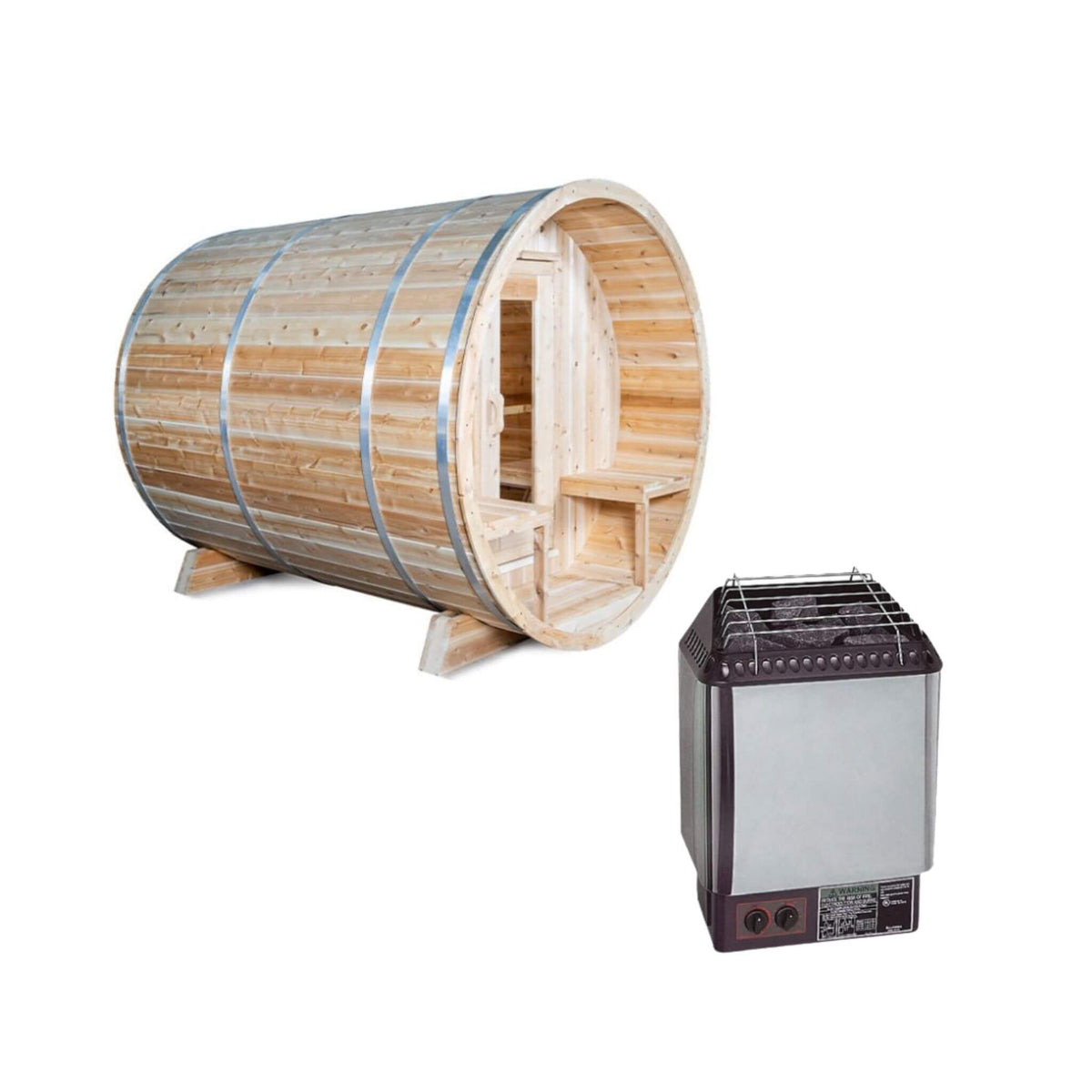 Dundalk Leisurecraft 4-Person Canadian Timber Serenity Barrel Sauna
