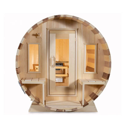 Dundalk Leisurecraft 6-Person Canadian Timber Tranquility Barrel Sauna