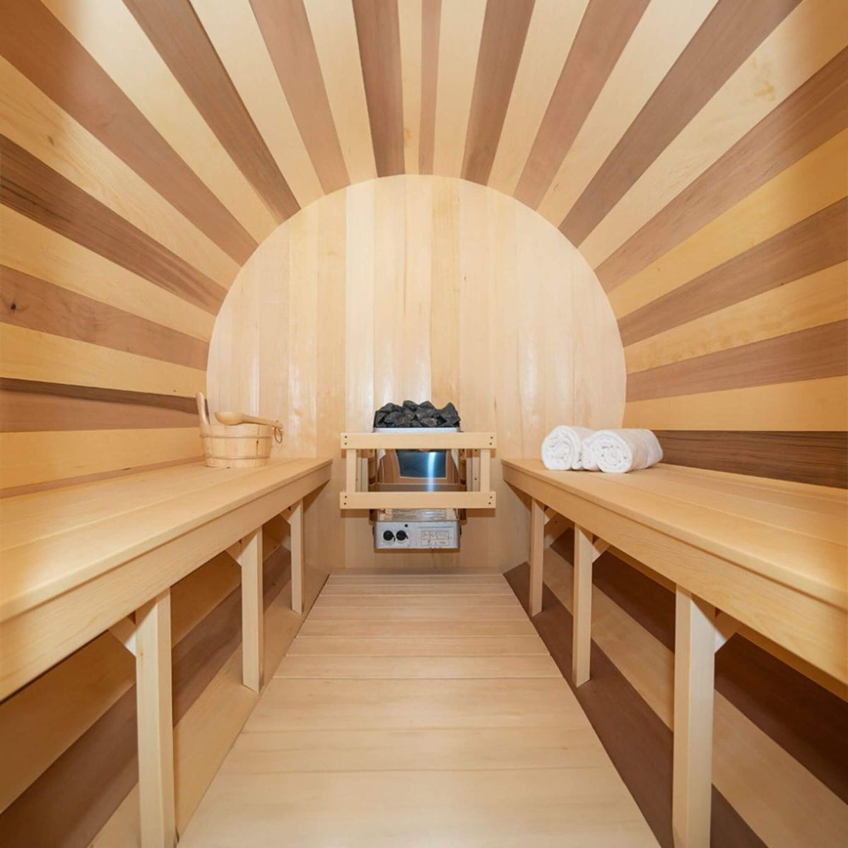 Dundalk Leisurecraft 6-Person Canadian Timber Tranquility Barrel Sauna