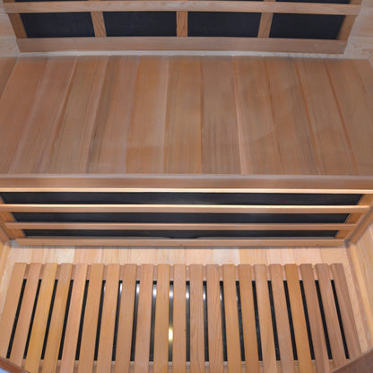 2-Person Outdoor Sauna | 2,000W Heating | Fir & Red Cedar Wood | LED Lighting