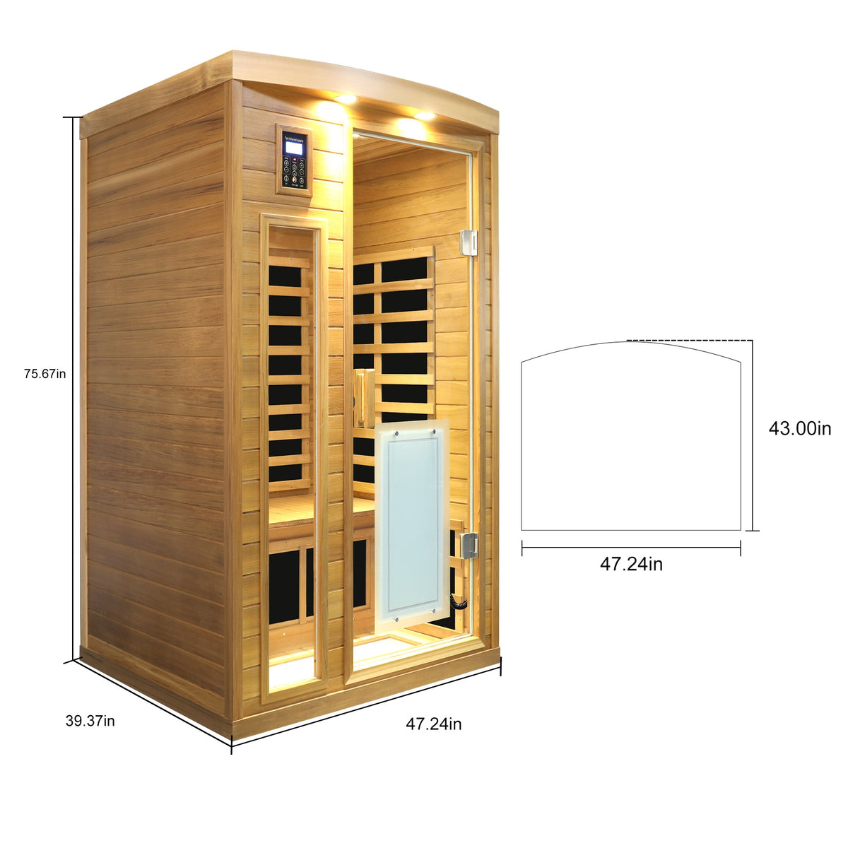 Low EMF 2-Person Red Cedar Far Infrared Sauna