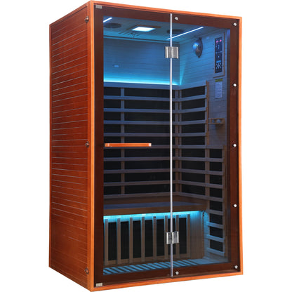 2-Person Canadian Hemlock Sauna with 7 Carbon Heating Plates