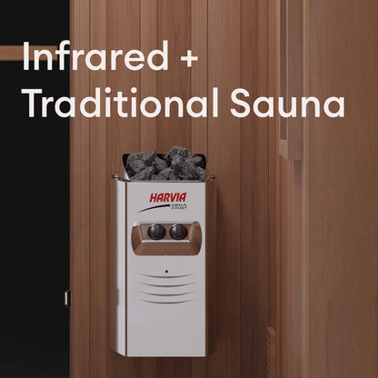 Finnmark FD-4 Trinity 2-Person Infrared & Traditional Sauna | Red Light Therapy