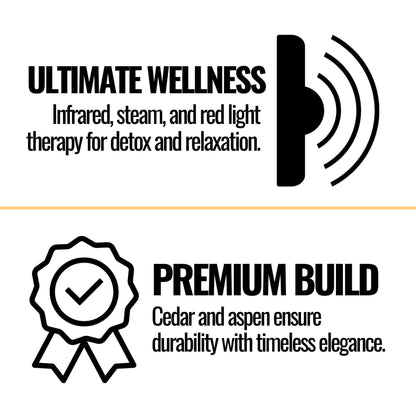 Finnmark FD-5 Trinity XL 4-Person Infrared & Steam Sauna Combo