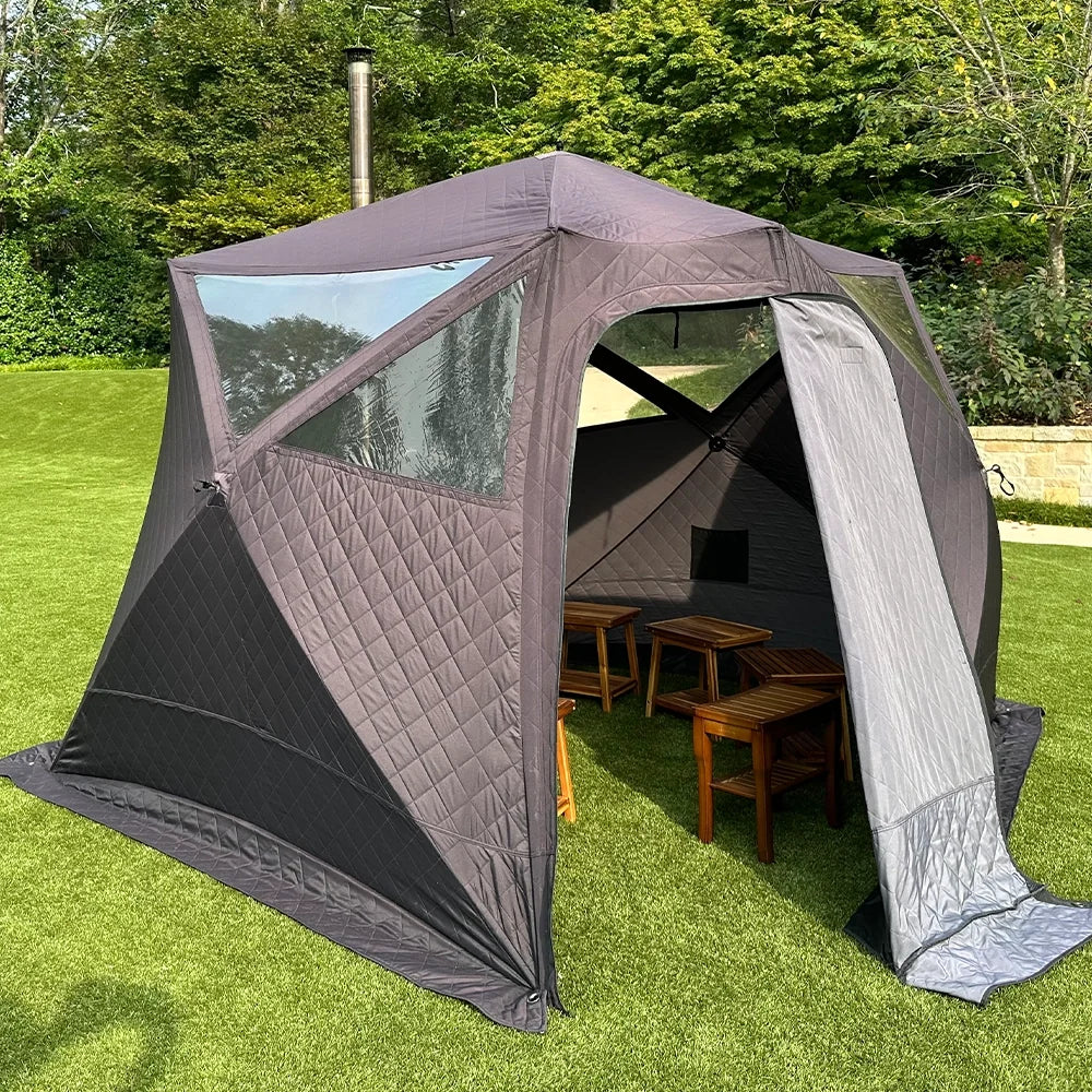 Portable Outdoor Wood-Burning Sauna for Up to 6 People