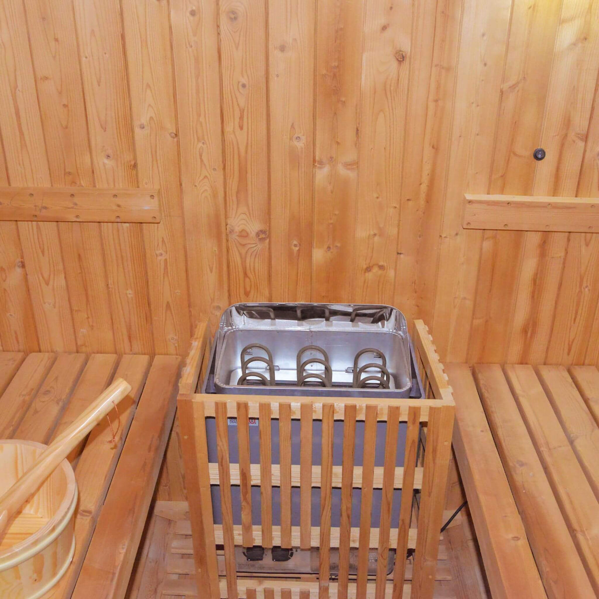 Ignite Large Premium American White Oak Outdoor Wooden Barrel Sauna With 4.5KW Sauna Heater