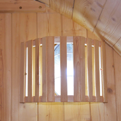 Ignite Large Premium American White Oak Outdoor Wooden Barrel Sauna With 4.5KW Sauna Heater