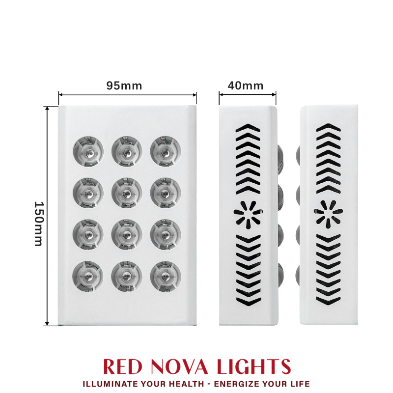 Mini 60 Handheld LED Light Therapy Device | 660nm & 850nm | Rechargeable | 12 Dual-Core LEDs