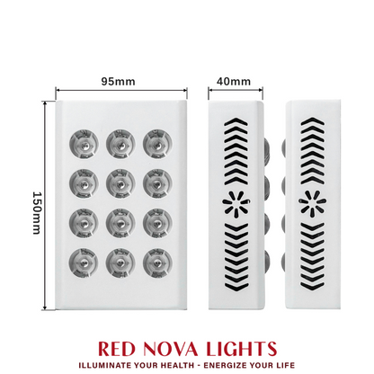 Mini 60 Handheld LED Light Therapy Device | 660nm & 850nm | Rechargeable | 12 Dual-Core LEDs