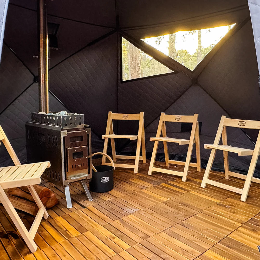 Portable Outdoor Wood-Burning Sauna for Up to 6 People