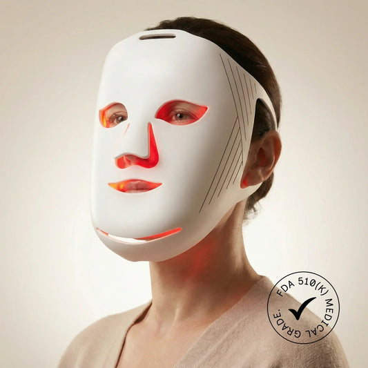 Nicebeam LED Red Light Therapy Face Mask, 4 Wavelength, Cordless