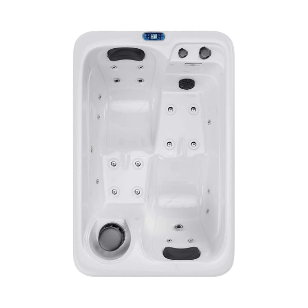 Premium 2-Person Outdoor Hot Tub | 15 Stainless Steel Jets | 110V Plug & Play