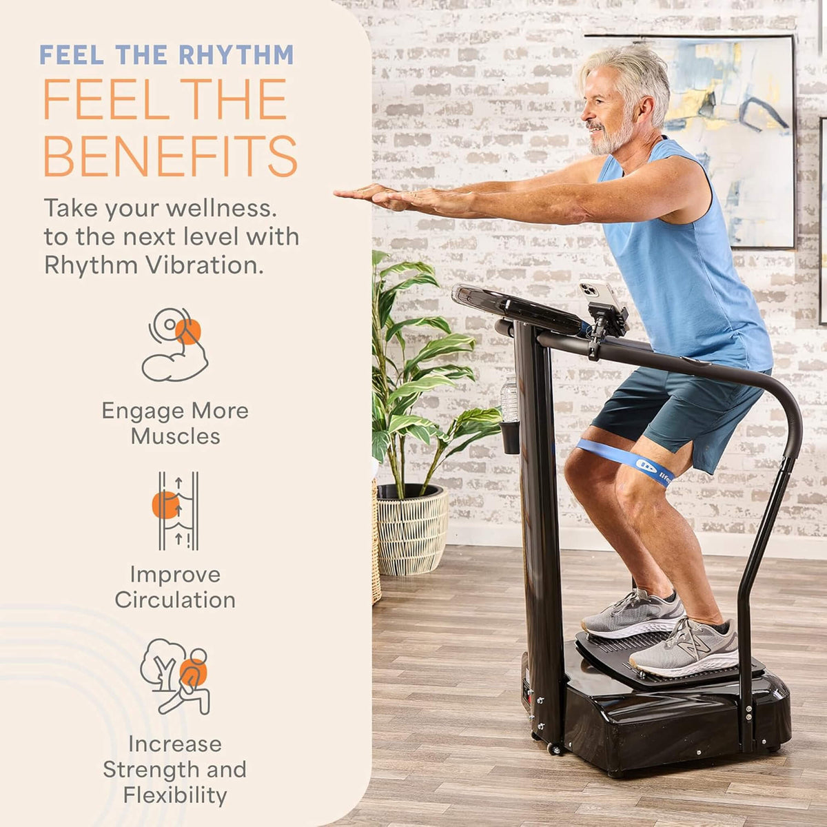 Premium Vibration Plate Exercise Machine with Handles and 99 Speed Levels