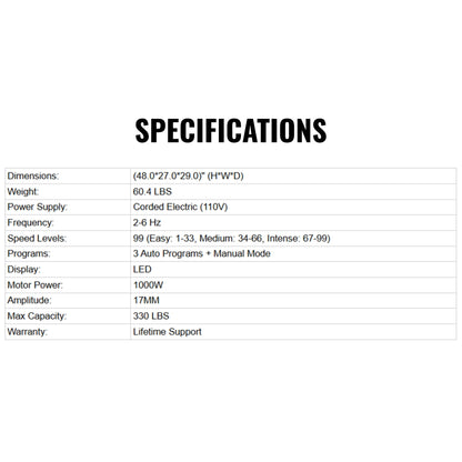 Premium Vibration Plate Exercise Machine with Handles and 99 Speed Levels