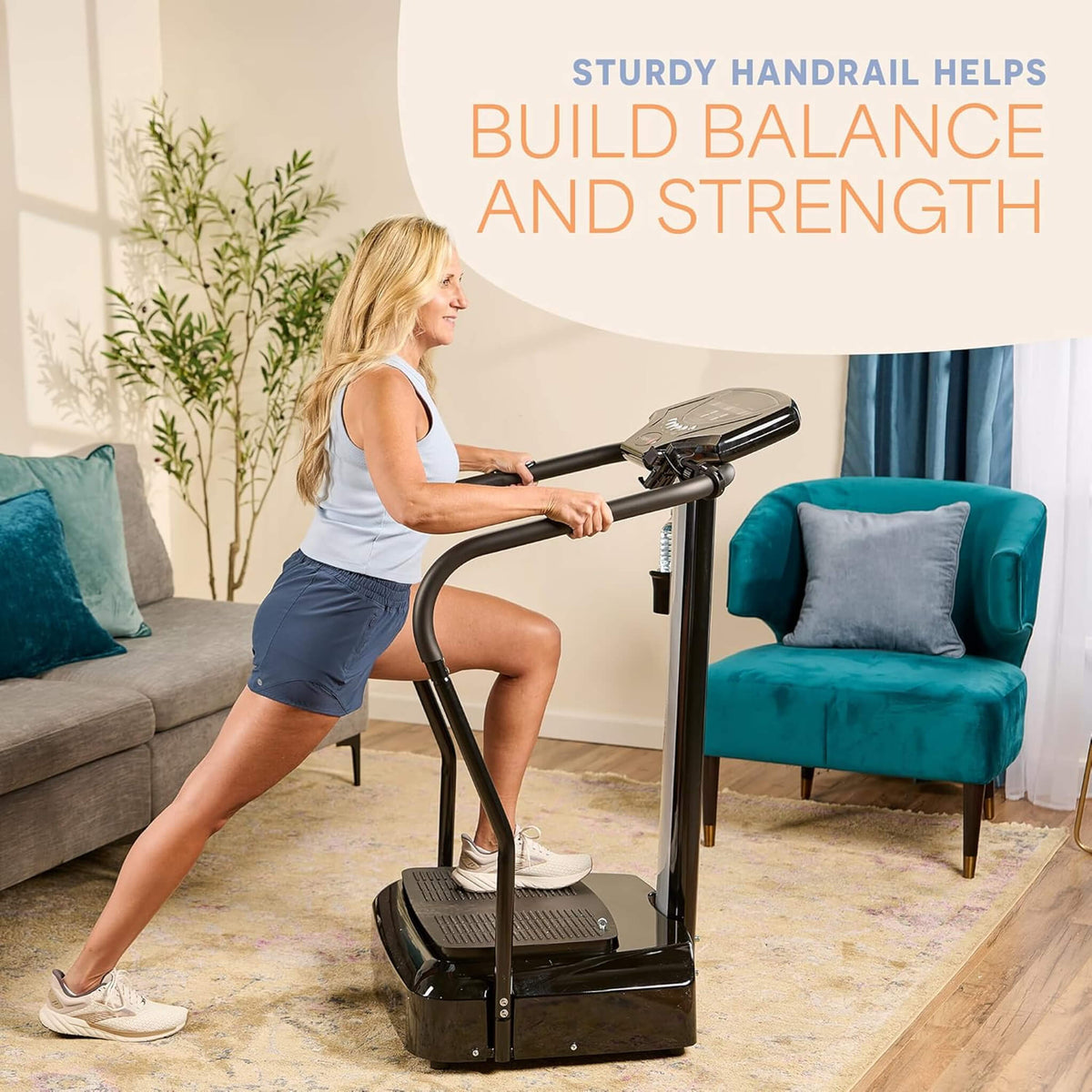 Premium Vibration Plate Exercise Machine with Handles and 99 Speed Levels