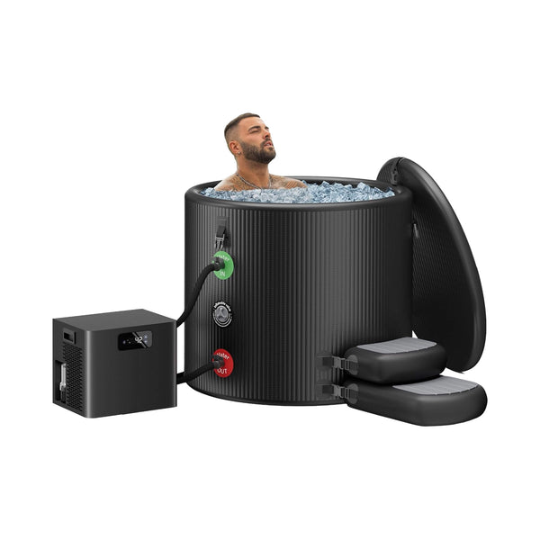 FCP Premium XL 120-Gallon Cold Plunge Tub Kit with 1/3 HP Chiller, Filter & Pump — SAK58283