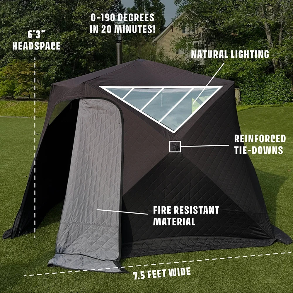 Portable Outdoor Wood-Burning Sauna for Up to 6 People