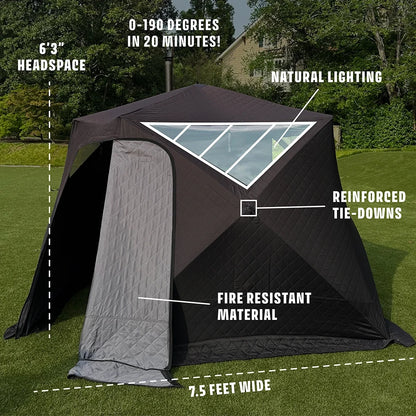 Portable Outdoor Wood-Burning Sauna for Up to 6 People
