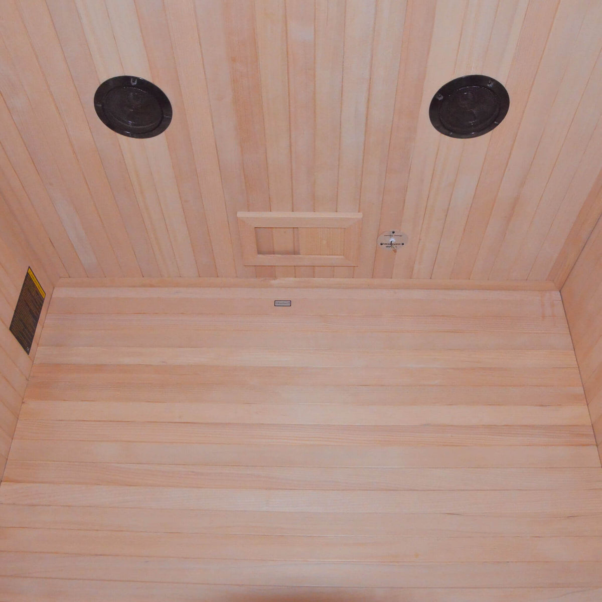 Alpine Premium 2-Person 3KW Hemlock Wood Sauna With LED Wall Light