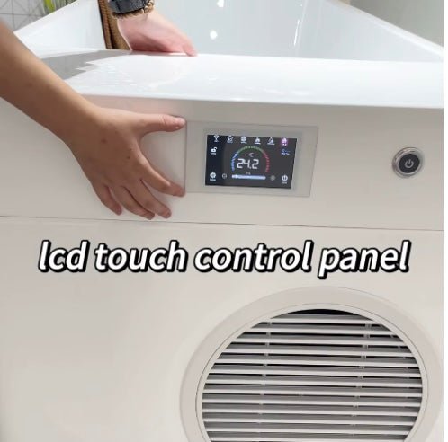 Cold & Hot Plunge Pool | 304 Stainless Steel & Wood | 1HP Chiller Heater | 37–108°F
