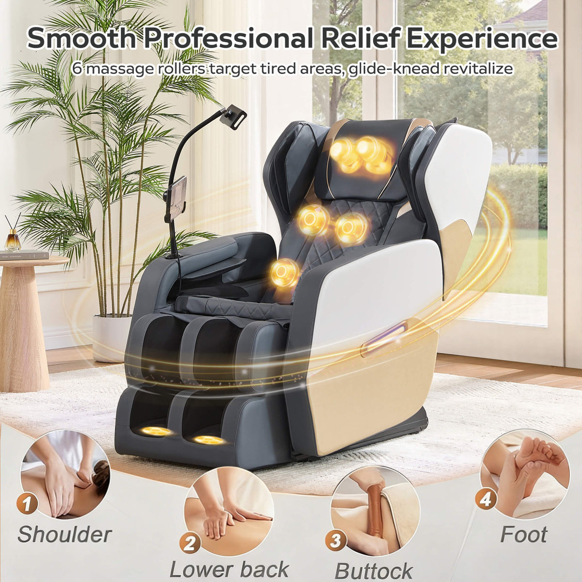 Synca Zero-Gravity Full-Body Heated Massage Recliner Chair