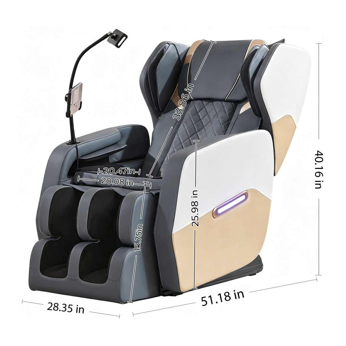 Synca Zero-Gravity Full-Body Heated Massage Recliner Chair
